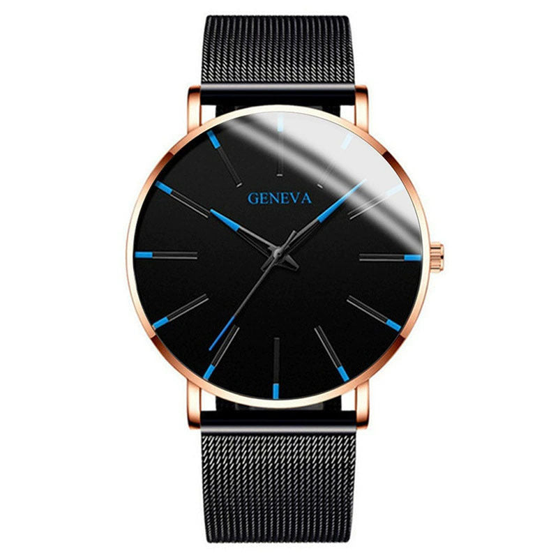 Quartz Watch with Alloy Mesh Strap