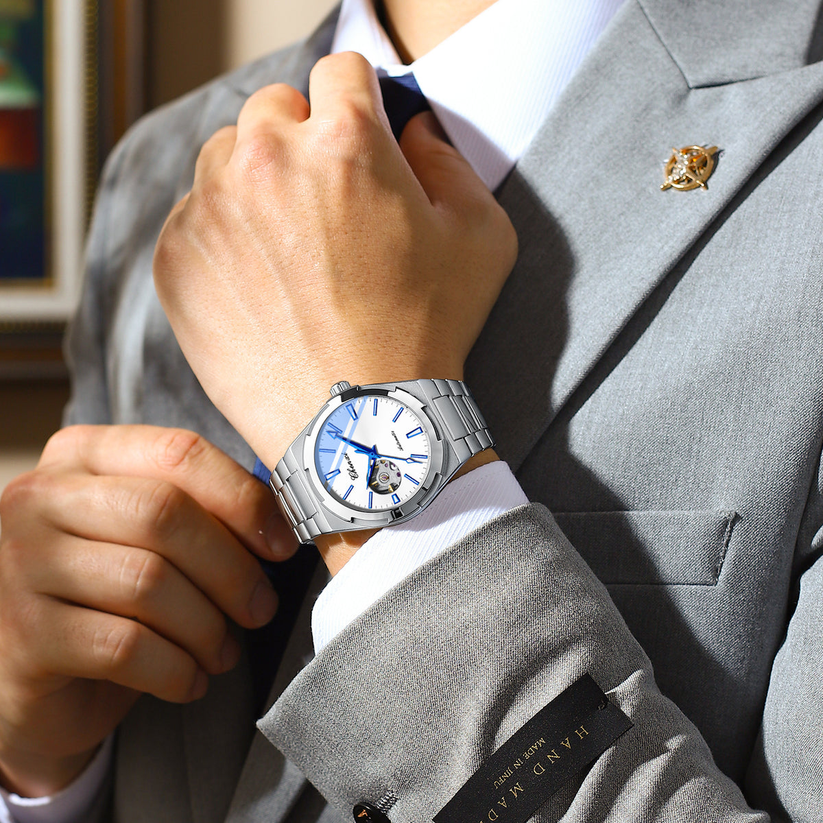 Automatic Mechanical Watch for Men with Luminous Display