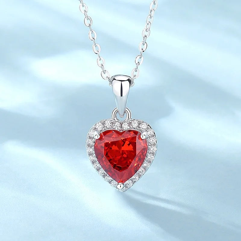 S925 Sterling Silver Heart Pendant Necklace