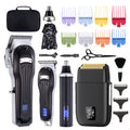 Professional Cordless Hair Trimmer with Nose and Foil Attachments